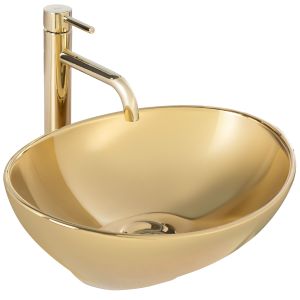 Rea lavabo sobre encimera sofia gold oval, 41x34,5x15 cm