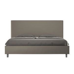 Cama tapizada 180x190 cm - cappuccino - somier de lamas