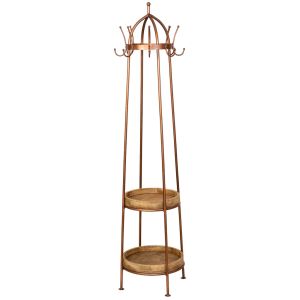 Perchero de madera marrón 50x50x186h cm