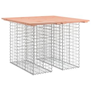 vidaXL banco jardín diseño gaviones madera abeto douglas 100x102x72 cm