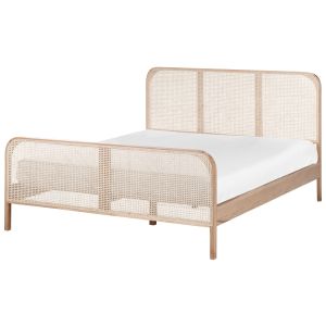 Cama madera de pino gonfaron 160 x 200 cm marrón claro