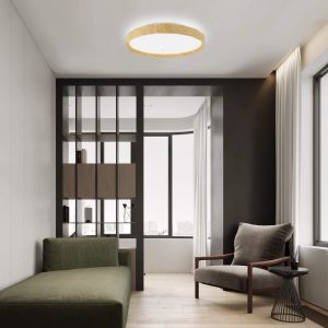 Nettlife plafon  de techo LED  - plafon  de  aspecto de madera ø40cm