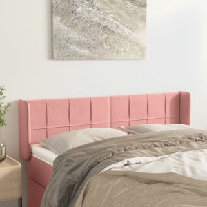 Cabecero de terciopelo rosa 147x16x78/88 cm eso6674