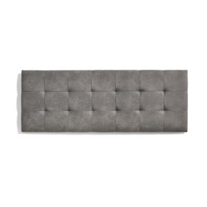Cabecero de cama 140 capitone cuadros tela antimanchas 152x57x5cm gris