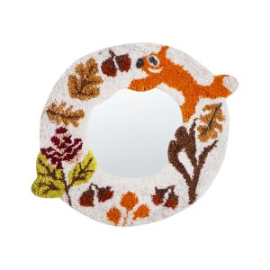 Espejo de pared boriti 51 cm 40 cm algodón blanco
