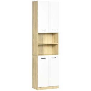 Columna de baño 53x33.5x195.7 cm multicolor kleankin, hogar - baño