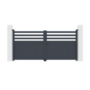 Puerta batiente de aluminio 3m nevis a.140cm