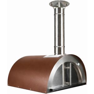 Horno de leña exterior para pizzas y pan modelo chef junior óxido