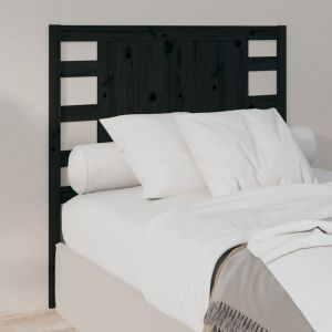 Cabecero de cama madera maciza de pino negro 96x4x100 cm