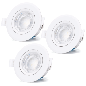 Aigostar downlight LED techo empotrable, 5w 6500k, ф70-75 mm, 3pcs