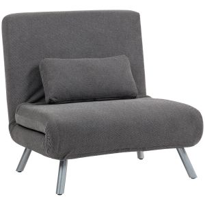 Sofá cama individual 80x75x83 cm terciopelo Homcom, hogar - sofás y butacas