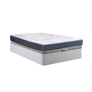 Cama canape abatible atenas blanco 150x190 cm + colchon viscoelastico de