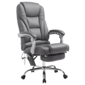 Silla de oficina con masaje - gris - 150 kg