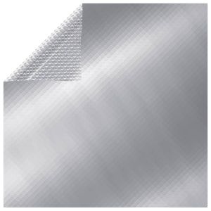 vidaXL cubierta de piscina rectangular pe plateado 1000x600 cm