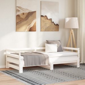 Sofá cama extraíble sin colchón blanco 2x(90x200) cm es2274