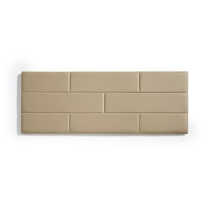 Cabecero de cama 150 muro ladrillos de polipiel 152x57x5cm camel claro