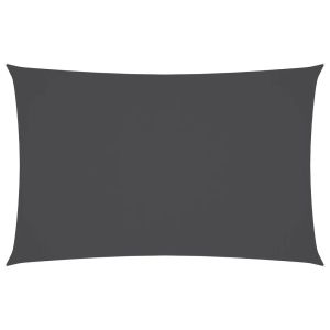 Toldo de vela rectangular tela oxford gris antracita 5x8 m