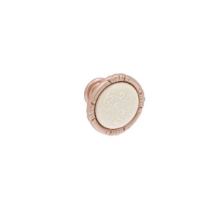 Pomo para muebles en zamac y porcelana, diam 38mm color lote de 6
