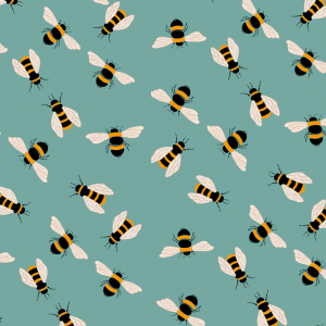 Papel pintado animal abejas azules 58cm ancho por 350cm alto