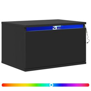 Casa lúmina - set  de 2 mesita de noche negro madeira  50 x 36 x 30 cm