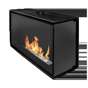 Chimenea bioetanol esquinera derecha 80x50 cm con cristal
