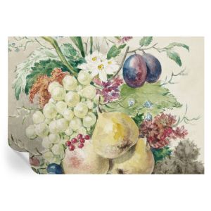 Papel pintado autoadhesivo flores y frutas 208x146 tulup