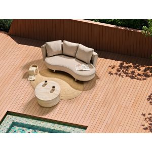 Sofá de jardín 3 plazas parori beige izquierda
