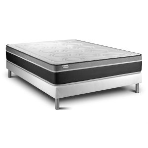Conjunto vital care 180 x 200 cm somier kit blanco