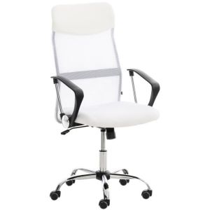 Silla oficina ergonómica - blanca - malla - 1 ud.