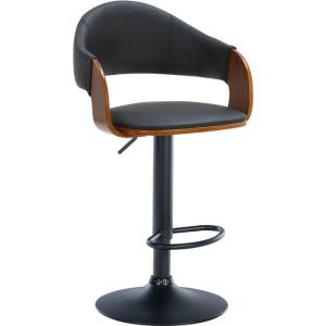 Taburete de bar ajustable y giratorio - negro