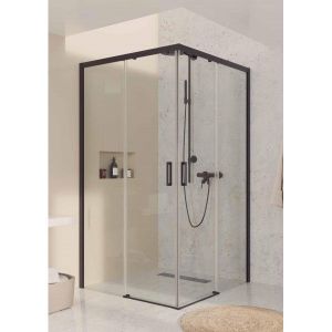 Mampara rectangular, 80x120x195 cm, vidrio de seguridad 6mm. Antical
