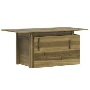 vidaXL mesa de jardín madera de pino impregnada 100x50x75 cm