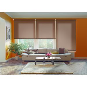 Estor enrollable traslúcido ecofuture marrón 120 x 250cm