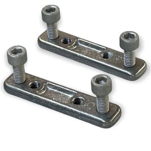 Regletas Teletoldo | 2 Pletinas Metálicas con Tornillos para Toldo 15mm