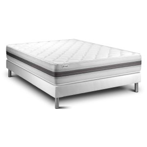 Conjunto vitalmemo back 140 x 200 cm somier kit blanco