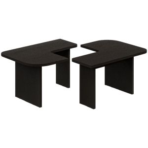Juego de mesa baja de madera "iris" - 90 x 45 x 35 cm - negro