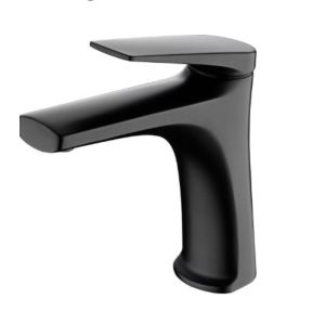 Monomando lavabo negro mate serie delos