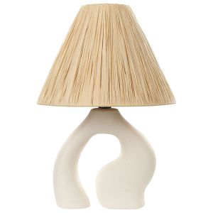 Lámpara de mesa barbas cerámica natural