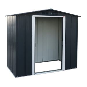 Caseta "ECO Shed 6x4" de metal - Antracita - 202x122x180,5