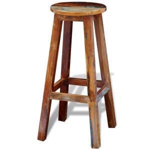vidaXL taburete de bar madera maciza reciclada