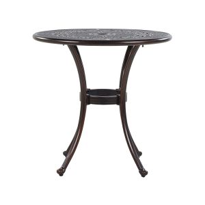 Mesa de balcón bovino 65 cm 65 cm metal marrón oscuro