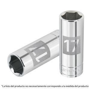 Llave vaso hexagonal larga, cuadro 3/8" - 13 mm