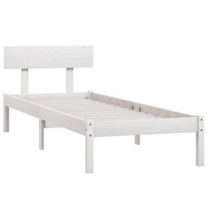 vidaXL estructura de cama individual sin colchón madera pino blanco