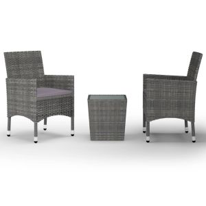 Conjunto bistro de 3 piezas para jardín y terraza