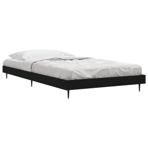 vidaXL estructura de cama madera de ingeniería negra 90x190 cm