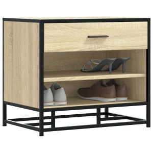 Banco zapatero madera de ingeniería roble sonoma 60x40x53,5 cm oif867535