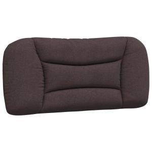 vidaXL cabecero de cama acolchado tela marrón oscuro 90 cm