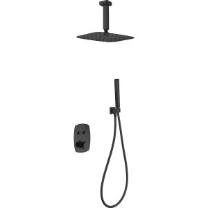 Imex - columna ducha empotrada termostática negro serie feroe