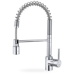 Grifo teka ark 937 cromo pescadera caño giratorio muelle flexible
