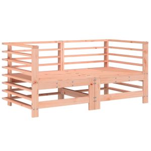 vidaXL sofás de esquina de jardín 2 uds madera maciza douglas